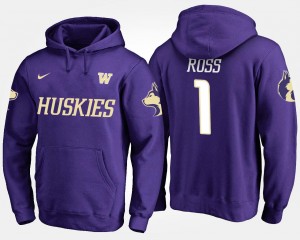 Purple #1 Washington Mens John Ross College Hoodie