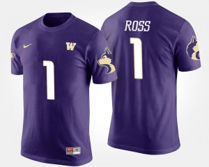 #1 John Ross College T-Shirt For Men Purple Washington