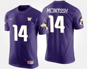 For Men's Purple #14 Washington JoJo McIntosh College T-Shirt