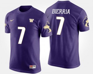 Purple Keishawn Bierria College T-Shirt Men Washington #7