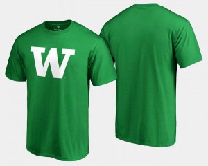 White Logo Big & Tall St. Patrick's Day For Men Kelly Green Washington College T-Shirt