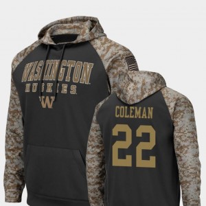 Charcoal Colosseum Football Men's Lavon Coleman College Hoodie Washington Huskies #22 United We Stand