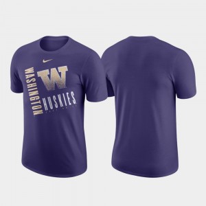 UW Huskies Just Do It College T-Shirt Purple Men Performance Cotton