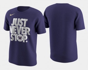 Basketball Tournament Just Never Stop March Madness Selection Sunday Men's Purple College T-Shirt University of Washington