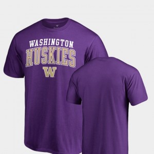 For Men's Square Up University of Washington Purple College T-Shirt