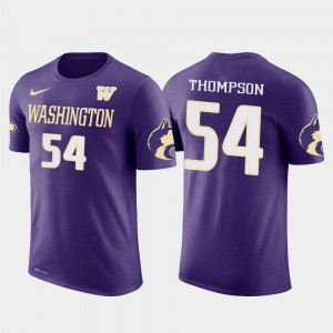 Future Stars Shaq Thompson College T-Shirt University of Washington Purple #54 Carolina Panthers Football For Men's