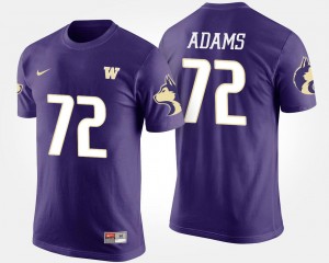 Men's #72 Washington Huskies Trey Adams College T-Shirt Purple