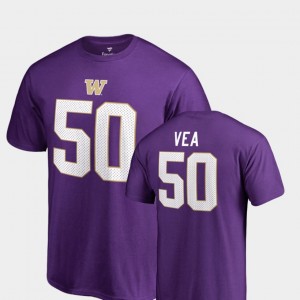 #50 University of Washington Purple Mens Legends Name & Number Vita Vea College T-Shirt