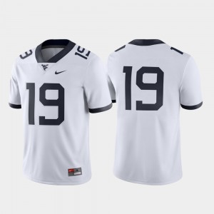 Game West Virginia Mountaineers White #19 College Jersey For Men