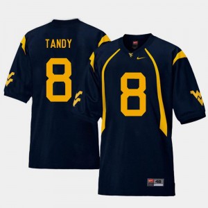 West Virginia University Navy Football Replica Keith Tandy College Jersey Men's #8