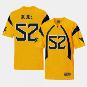 Najee Goode College Jersey #52 WV For Men's Replica Football Gold