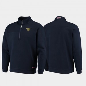 Quarter-Zip Collegiate Mens Navy College Jacket Shep Shirt West Virginia