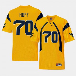 For Men's #70 Sam Huff College Jersey Replica Football Gold WV
