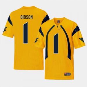 #1 Football Men's Gold Shelton Gibson College Jersey Replica Mountaineers