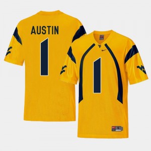West Virginia University #1 Football Replica Men Tavon Austin College Jersey Gold