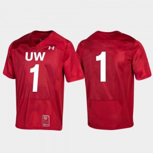 Football Replica 150th Anniversary For Men Red Badgers College Jersey #1
