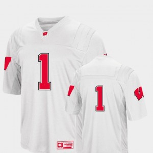 Football For Men #1 White Badgers College Jersey Colosseum