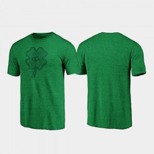 Celtic Charm Tri-Blend Men Green Wisconsin Badgers College T-Shirt St. Patrick's Day