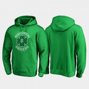 Luck Tradition College Hoodie Men Badger St. Patrick's Day Kelly Green