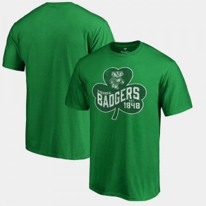 College T-Shirt Kelly Green Wisconsin Men's Paddy's Pride Big & Tall St. Patrick's Day