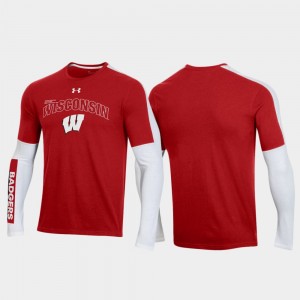 Badger 2020 March Madness OT 2.0 Shooting Long Sleeve For Men College T-Shirt Red