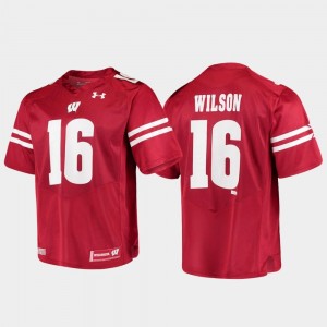 Red Replica #16 For Men's Alumni Football Game Wisconsin Badger Russell Wilson College Jersey