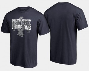College T-Shirt Xavier Basketball Regular Season Navy 2018 Big East Champions For Men