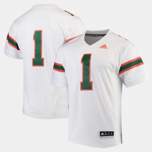 College Jersey University of Miami 2017 Special Games #1 Mens White