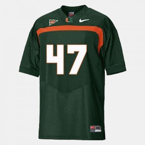 Football Michael Irvin College Jersey For Men's Green #47 Miami Hurricanes