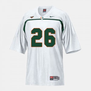 #26 White Miami Sean Taylor College Jersey Youth(Kids) Football