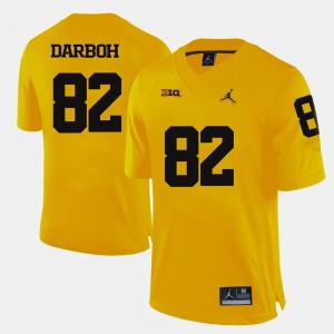 #82 Football Michigan Amara Darboh College Jersey For Men Yellow