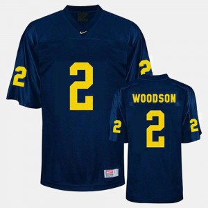 Charles Woodson College Jersey Blue Mens University of Michigan #2 Football