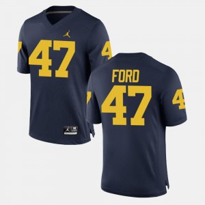 #47 Navy Alumni Football Game University of Michigan For Men Gerald Ford College Jersey