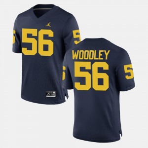 Michigan #56 Navy Alumni Football Game Mens Lamarr Woodley College Jersey