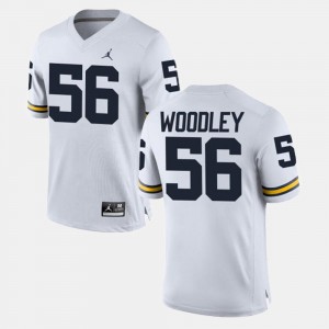 For Men #56 Lamarr Woodley College Jersey Alumni Football Game University of Michigan White