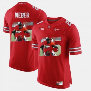 Mike Weber College Jersey Ohio State Buckeyes #25 Pictorial Fashion Scarlet For Men's