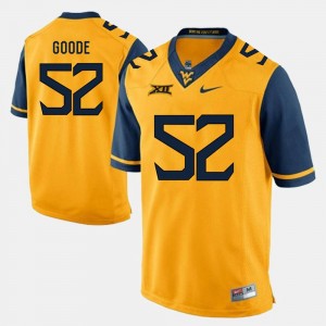 Alumni Football Game For Men's #52 Gold Najee Goode College Jersey Mountaineers