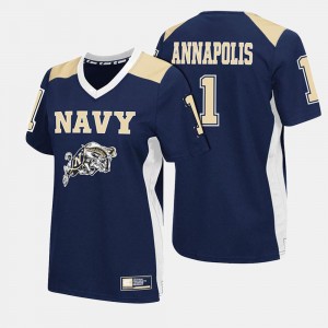 Navy Navy Midshipmen Women's College Jersey #1 Football