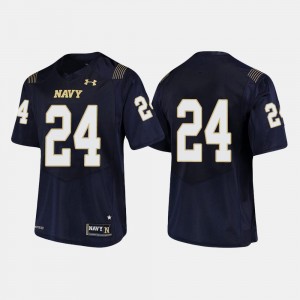 United States Naval Academy #24 Navy For Men Football Joshua Walker College Jersey
