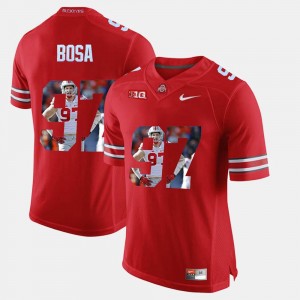 Ohio State Scarlet Nick Bosa College Jersey Pictorial Fashion #97 Mens