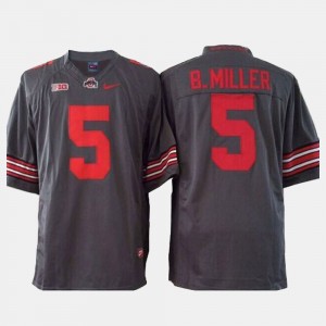 Braxton Miller College Jersey Mens #5 Ohio State Gray Football