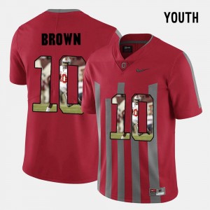 For Kids Ohio State #10 Red CaCorey Brown College Jersey Pictorial Fashion
