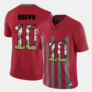 #10 Pictorial Fashion Ohio State Buckeyes CaCorey Brown College Jersey Men Red