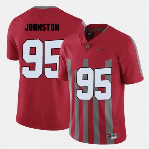 Ohio State #95 Men Football Red Cameron Johnston College Jersey