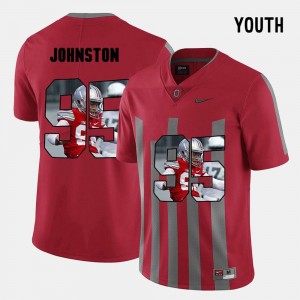 OSU Pictorial Fashion Red Youth(Kids) #95 Cameron Johnston College Jersey