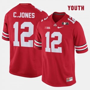 #12 Cardale Jones College Jersey Red Football Buckeyes For Kids