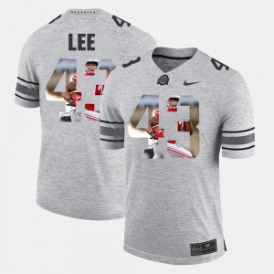 For Men's Gray #43 Pictorial Gridiron Fashion Pictorital Gridiron Fashion Buckeye Darron Lee College Jersey