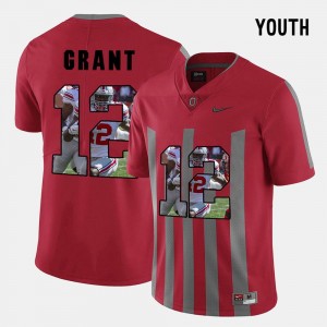 Pictorial Fashion Doran Grant College Jersey #12 OSU Red For Kids