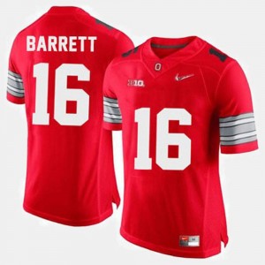 Mens Red #16 J.T. Barrett College Jersey Football Ohio State