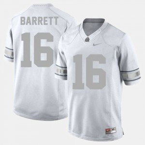#16 Football Buckeyes Mens White J.T. Barrett College Jersey
